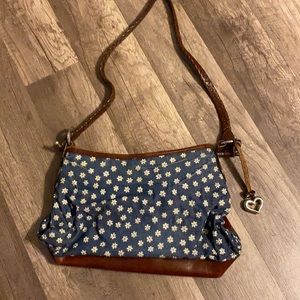 Floral Blue and Brown Women's Bag